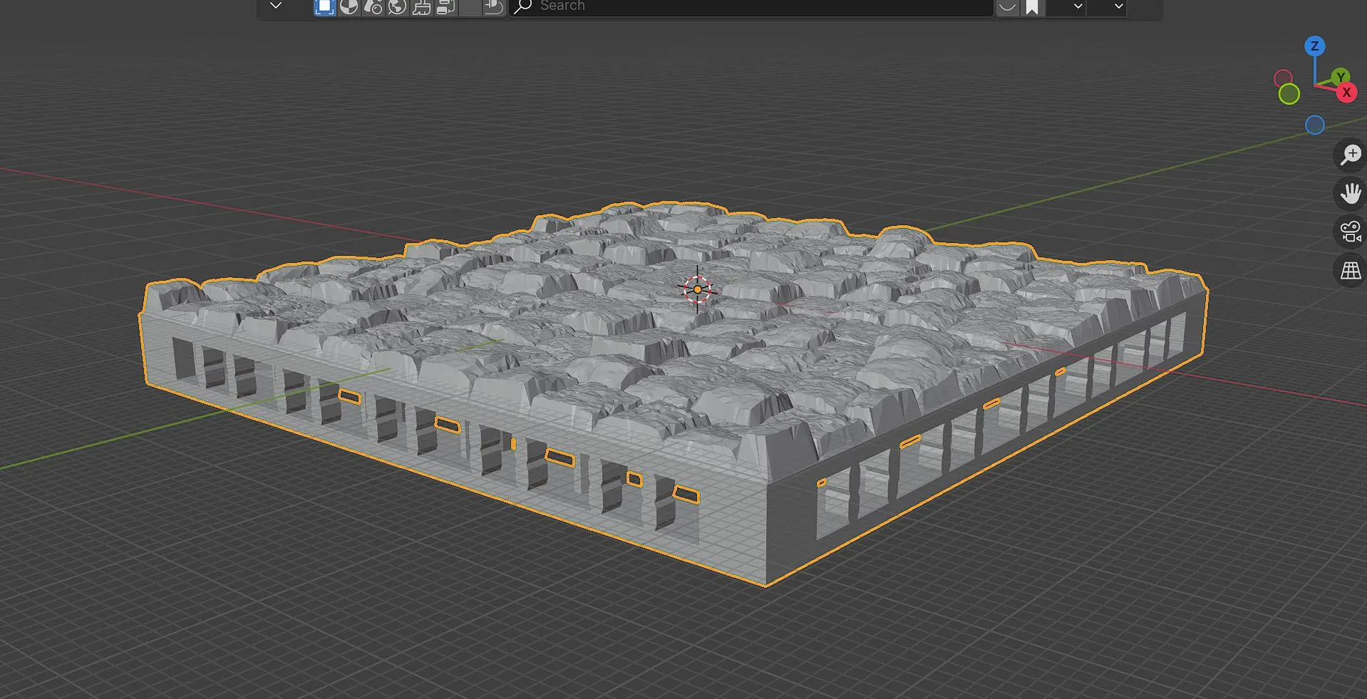 openlock 3 inch tile cobblestone stl