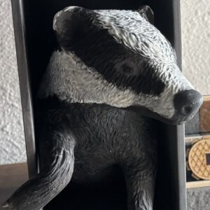 hand painted badger booknook