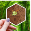 d20 dragon bird house sticker 3"
