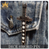 dice sword (enamel pin)