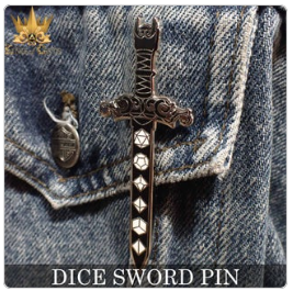 dice sword (enamel pin)