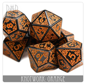 Knotwork Orange Dice knotwork orange dice