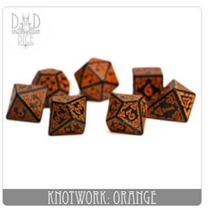 knotwork orange dice